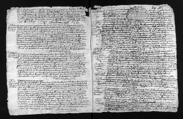 Collection du greffe. Baptêmes, mariages, sépultures, 1726