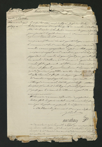 Procès-verbal d'enquête pour le moulin à blé, dit le Grand Moulin (15 juillet 1846)
