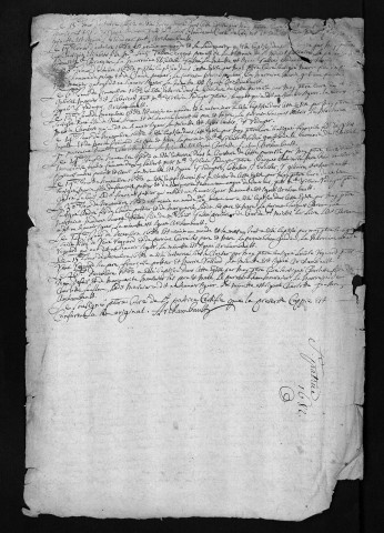 Baptêmes, mariages, sépultures, 1682 - Les années 1676-1681 sont lacunaires dans la collection du greffe