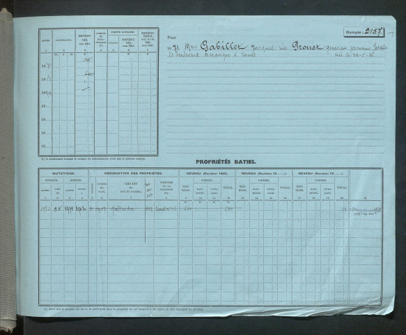 Comptes actifs G - Leg.