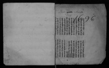 Collection communale. Baptêmes, mariages, sépultures, 1696 et août 1748 -octobre 1750