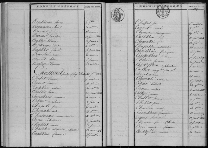 Naissances, mariages, décès