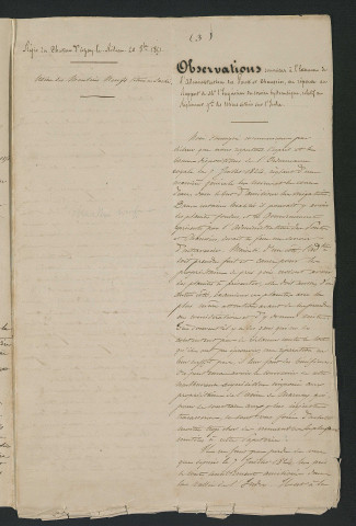 Documents relatifs au règlement d'eau de plusieurs moulins (1847-1852)