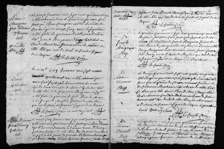 Baptêmes, mariages, sépultures, 1781