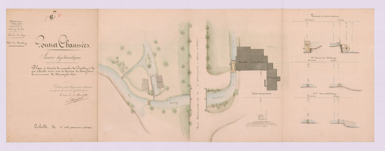 Plan et détails (8 mai 1854)