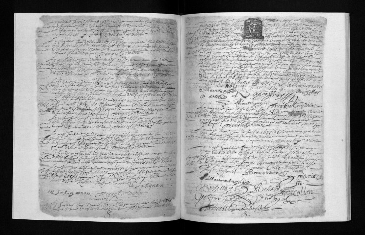 Collection communale. Baptêmes, mariages, sépultures, 1687-1690 - L'année 1691 est lacunaire dans les deux collections