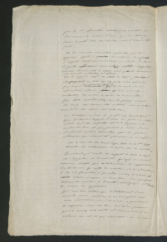 Arrêté préfectoral rejetant la demande la construction d'une nouvelle roue au moulin (4 décembre 1839)