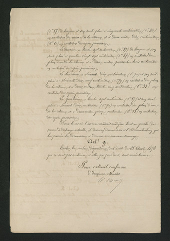 Arrêté préfectoral valant règlement d'eau (extrait) (13 décembre 1852)