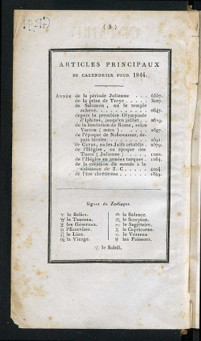 Annuaire du département de l'Indre-et-Loire - 1844.
