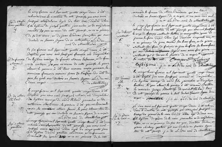 Collection du greffe. Baptêmes, mariages, sépultures, 1792