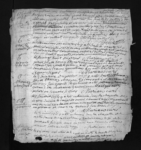Collection du greffe. Baptêmes, mariages, sépultures, 1754-1756 - Les années 1752-1753 sont lacunaires dans cette collection