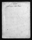 Collection du greffe. Baptêmes, mariages, sépultures, 1770