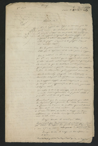 Arrêté préfectoral prescrivant les travaux à effectuer (8 janvier 1840)