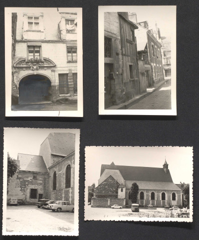 8 et 10 rue du Mûrier ; Hôtel Robin Quantin, rue Paul-Louis Courier ; église Saint-Saturnin, façade nord avant élargissement de la rue des Tanneurs, façade nord et ouest.