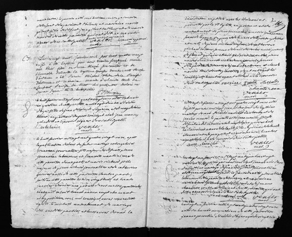 Collection du greffe. Baptêmes, mariages, sépultures, 1791