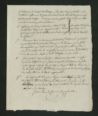 Règlement d'eau : arrêté du préfet du 5 juin 1819 et ordonnance royale du 8 novembre 1820 (1819-1820)