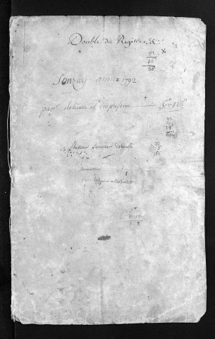 Collection du greffe. Baptêmes, mariages, sépultures, 1792