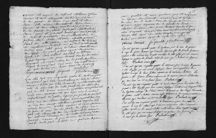 Collection du greffe. Baptêmes, mariages, sépultures, 1754