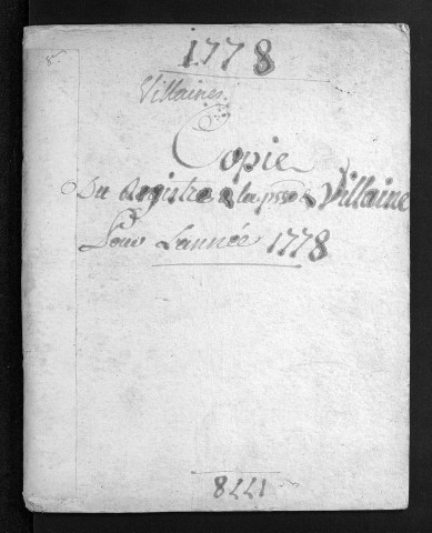 Baptêmes, mariages, sépultures, 1778