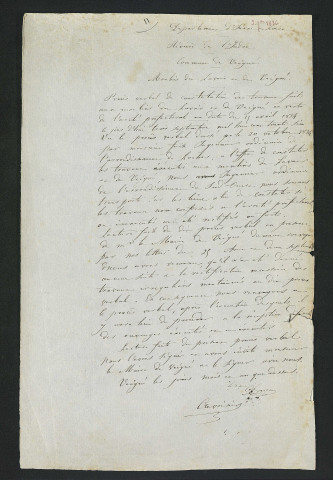Procès-verbal de constatation (3 septembre 1836)