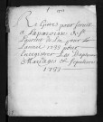 Collection du greffe. Baptêmes, mariages, sépultures, 1733-1734