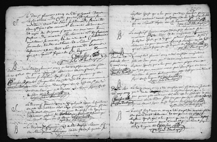 Collection du greffe. Baptêmes, mariages, sépultures, 1739