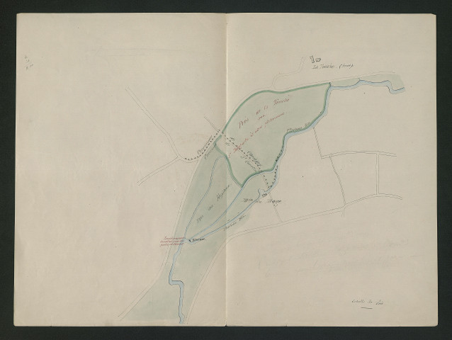 Déplacement partiel du déversoir : plan des lieux (28 mai 1872)