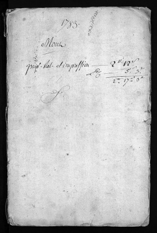 Collection du greffe. Baptêmes, mariages, sépultures, 1783