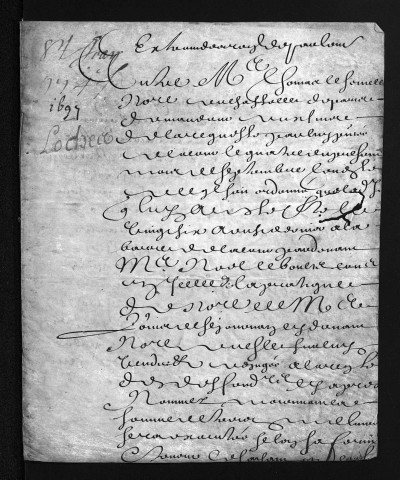 Baptêmes, mariages, sépultures, 1697