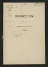 Arrêté portant règlement hydraulique (27 novembre 1852)