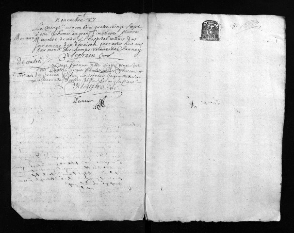 Collection du greffe. Baptêmes, mariages, sépultures, 1687