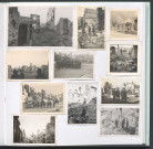 Bâtiments en ruine, soldats allemands, rue Nationale à Tours.