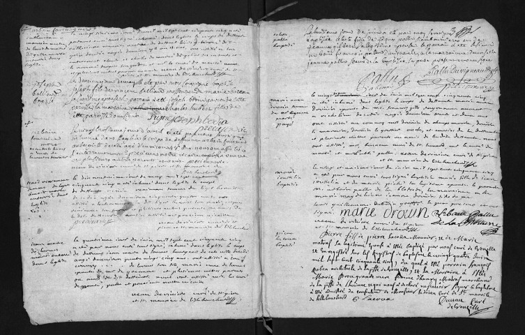 Collection du greffe. Baptêmes, mariages, sépultures, 1755 - Les années 1753-1754 sont lacunaires dans cette collection