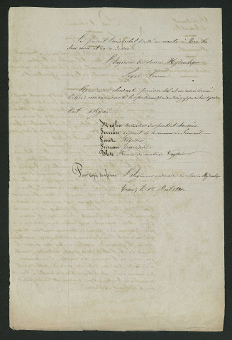 Procès-verbal de visite (30 juin 1849)