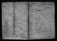 Collection communale. Baptêmes, mariages, sépultures, 1701-janvier 1702