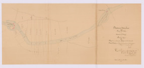 Plan du moulin de Veigné et de ses abords et plan de nivellement (26 décembre 1833)