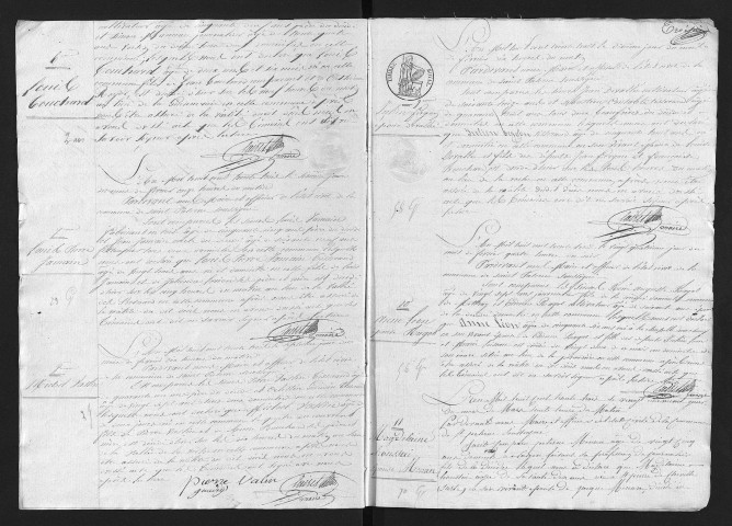 Décès, 1833-1862 - Lacune : actes n° 13 à 18 de l'année 1841