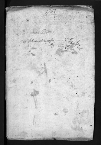 Collection du greffe. Baptêmes, mariages, sépultures, 1782