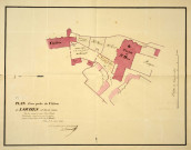 Acquisition d'un terrain devant l'entrée de la sous-préfecture : plan d'une partie du château de Loches et de ses issues (deux plans identiques, annexés au procès-verbal d'estimation).