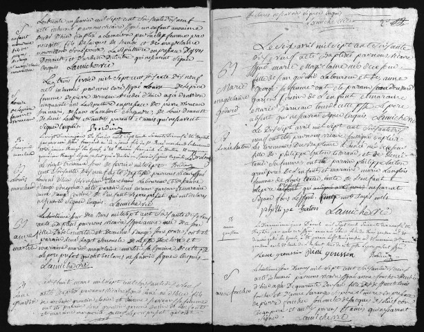 Collection du greffe. Baptêmes, mariages, sépultures, 1779-1780