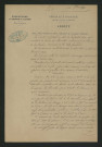 Arrêté préfectoral de mise en demeure d'exécution de travaux réglementaires (13 septembre 1894)