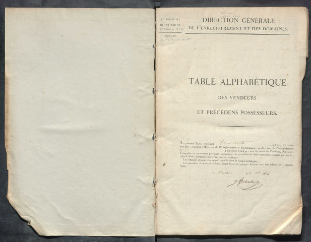 1825-1844 – N° d'origine : 6