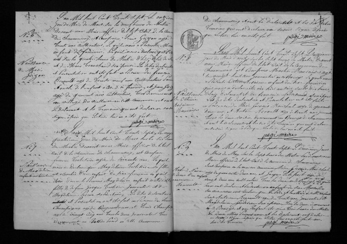 Naissances, 1837-1886