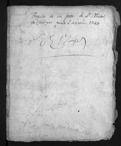 Baptêmes, mariages, sépultures, 1749