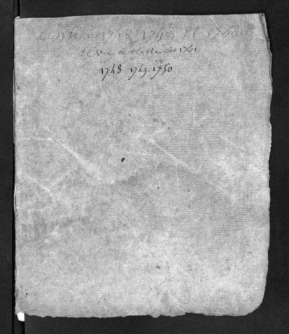 Collection du greffe. Baptêmes, mariages, sépultures, 1748-1750