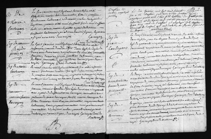 Collection du greffe. Baptêmes, mariages, sépultures, 1766