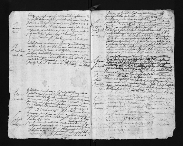 Collection du greffe. Baptêmes, mariages, sépultures, 1745 - Les années 1743-1744 sont lacunaires dans cette collection