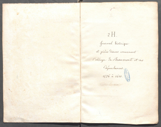 Journal historique de l'abbaye.