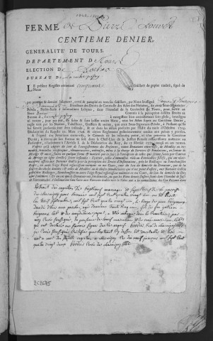 Centième denier (17 août 1746-8 avril 1750) et insinuations suivant le tarif (17 août 1746-31 décembre 1748)