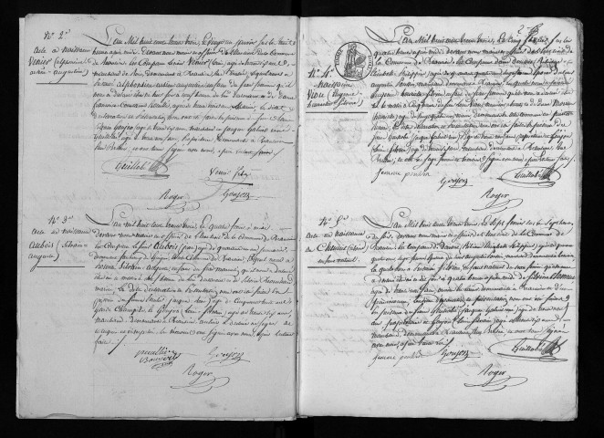 Naissances, 1833-1855 - Lacune : actes n° 22 à 25 de l'année 1852